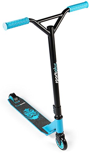 SportPlus Stunt/Freestyle Scooter, ABEC 9 Kugellager,3-fach verschraubte Lenkerklemme, 100mm PU-Wheels mit PP Kern, TPR Handgriffe, geprüft nach EN 14619