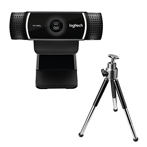 Logitech C922 Pro Stream Webcam (1080p/30FPS oder 720p/60FPS, mit Mikrofon und Stativ, Arbeitet mit Xbox One) schwarz