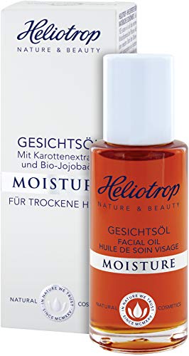 HELIOTROP Naturkosmetik MOISTURE Gesichtsöl, Harmonisiert die Fett- und Feuchtigkeitsbalance der Haut, Schenkt neue Geschmeidigkeit, Vegan, 20ml