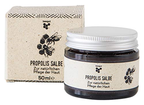 beegut Propolis Salbe, zertifizierte Naturkosmetik aus dem Allgäu, hochwertiges Balsam mit 5% Propolis zur natürlichen Pflege & Schutz der Haut