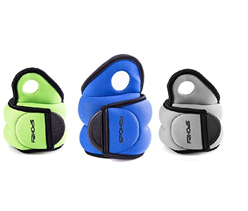 Gewichtsmanschetten 2er Set 0,5kg 1kg 1,5kg | Spokey | Laufgewichte Gewichtsmanchette Handgelenk Gewichte mit Daumenschlaufe | COM FORM IV (2 x 0,5 kg)