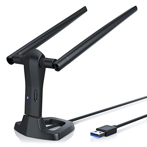 CSL - USB 3.0 AC1200 WLAN Adapter mit 2 Hochleistungs-Antennen (Dual Band) | USB 3.0 SuperSpeed | MiMo 2T2R | Frequenz 2,4 + 5GHz / neuster 802.11ac WiFi Standard | hohe Reichweite | WPS-Knopf