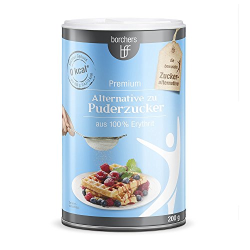 borchers kalorienfreie Alternative zu Puderzucker | 100% Erythrit | Im Streuer | Kalorienfrei | 200g