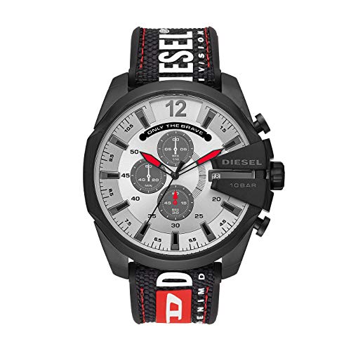 Diesel Herren Chronograph Quarz Uhr mit Nylon Armband DZ4512
