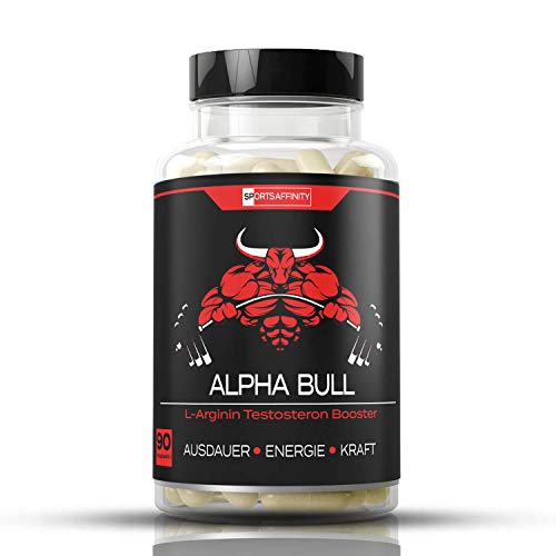 ALPHA BULL For Men [Hochdosiert] » Beliebt im Bodybuilding und Muskelaufbau - Testo/Testosteron, Energie Booster für Männer « Sport Tabletten extrem - in 90 Kapseln
