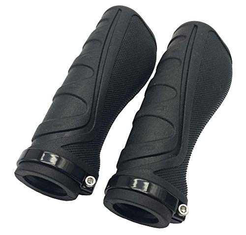 Sinwind 1 Paar Fahrrad Lenkergriffe MTB MXB Lenkergriffe, Rutschfeste Gummi Fahrrad Griff, Ergonomic Design Bicycle Handlebar Grips Widen Holding Surface Rubber Bicycle Grips (Grau)