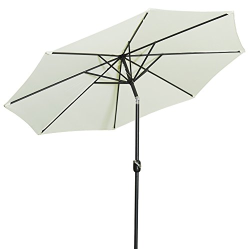 Gartenfreude Sonnenschirm, Durchmesser 270 cm, UV 50+, 270 x 270 x 245 cm, creme, 4900-1000-100