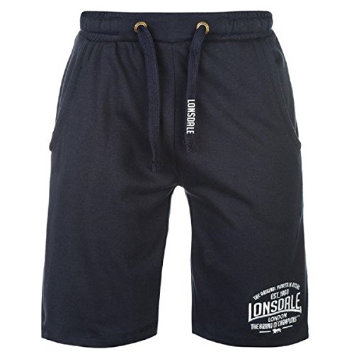 Lonsdale Mens Box Lightweight Shorts Pants Bottoms Boxing Sports Clothing Navy Medium
