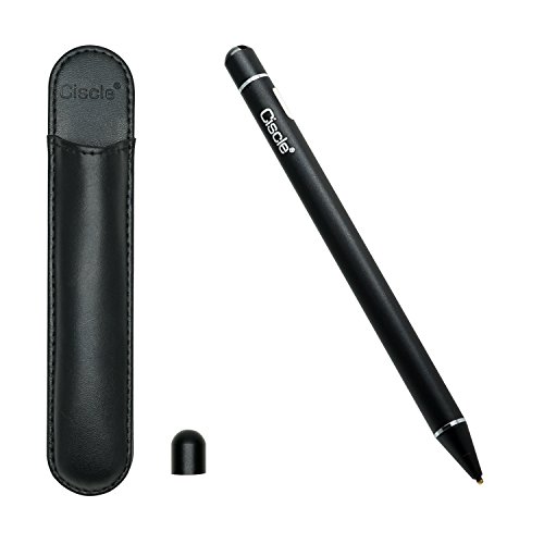 Stylus Stift, Ciscle elektronischer aktiver Eingabestift mit 1,8mm ultrafeiner Spitze für perfekt Schreiben sowie Malen auf Touchscreen von iOS, Android Geräten, z.B. iPhoneX, iPhone 8, iPhone 8 plus, iPad, Samsung, Huawei, Tablet usw..(Schwarz)