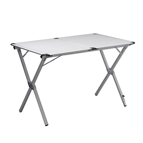Campart Travel TA-0802 Campingtisch – 110 x 70 cm Rolltischfläche