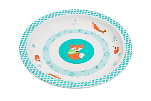 Lässig Dish Plate Melamin Teller aus 100% Melamin BPA-frei und rutschfest, Little Tree Fox