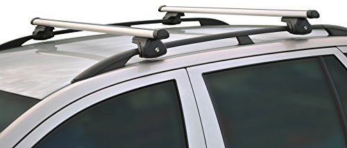 LANCO Automotive Relingträger Alu Move | AL-1240 |Universell Einsetzbar|Einfache Montage an Fahrzeug-Reling Ihres Kfz | Made in EU, Set of 2