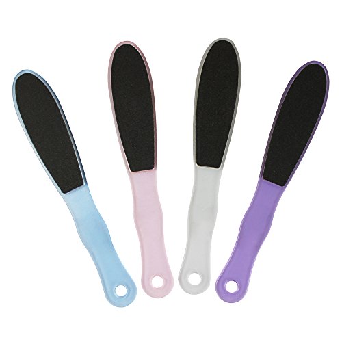 COM-FOUR 4er Set XL Doppelseitige Hornhautfeile, 23 x 4 cm