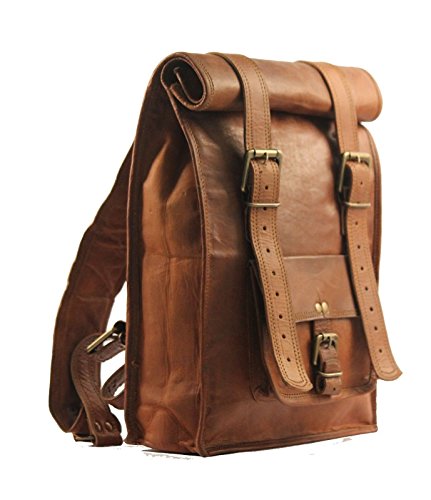 indischen handmadecraft Vintage Herren Vintage Leder Rucksack Sling-Bag Medium Braun braun M