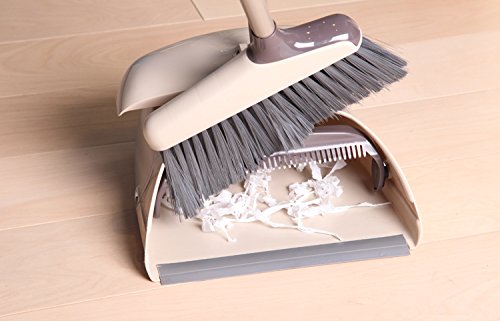 UPP Teleskop Langstiel Kehrset 'windsicher' 2 TEILIG / Kehrgarnitur für müheloses Arbeiten ganz ohne Bücken mit riesigem Aufnahmevolumen von 5,5L