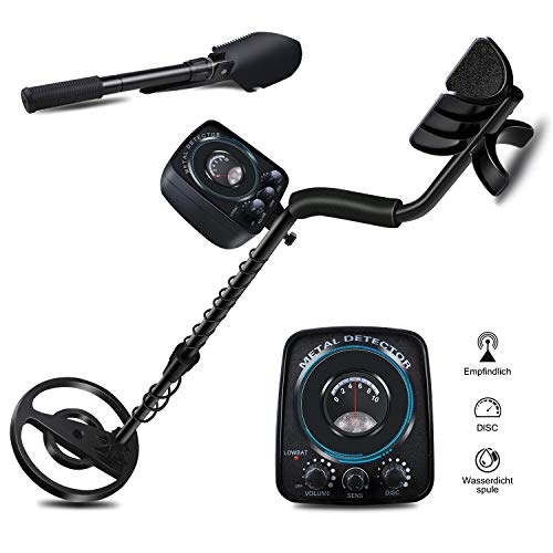 Metalldetektor - GAOPAN Professioneller Metallsuchgerät 6,3' LCD-Bildschirm Nachtsichtpunkt, Pinpoint/Disc/Ganzmetall-Funktion Zwei Erkennungsmodi, mit Wasserdichter Spule und Mehrzweckschaufel