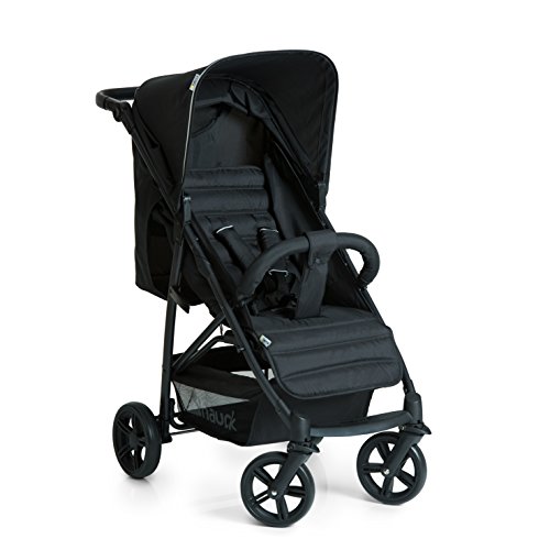 Hauck Buggy Rapid 4, mit Liegefunktion, klein zusammenklappbar, für Kinder ab 6 Monate bis 22 kg, schwarz (Caviar Black)