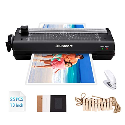 Blusmart A3 Laminiergerät 5 in 1 einschließlich 25 Laminierhüllen Papierschneider Eckenabrunder der Laminierhülle für A3 A4 A5 A6