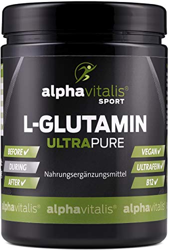 L-Glutamin Pulver ULTRAPURE - 99,95% rein - vegan - glutenfrei - laktosefrei - 500g feinstes L-Glutamin Pulver aus Deutscher Herstellung EINWEG