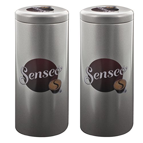 Senseo Premium Paddose für 18 Kaffeepads, neues Design, Dose, Pad, 2er Pack