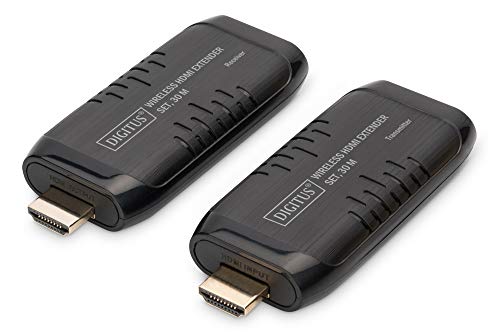 DIGITUS HDMI Extender-Set - Funk-Übertragung bis zu 30 m - Full-HD 60 Hz 1080p - Stromversorgung über HDMI