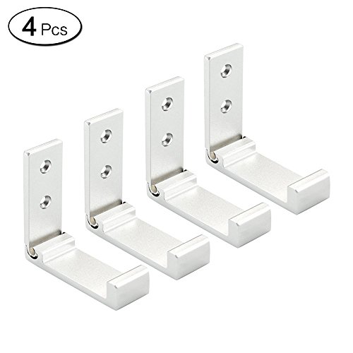 MARGUERAS Kleiderhaken, zusammenklappbar, für Kleidung oder Badetücher, 3 Stück, silber