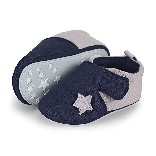 Sterntaler Jungen Baby-Krabbelschuh Slipper, Blau (Marine 2301951), 22 EU