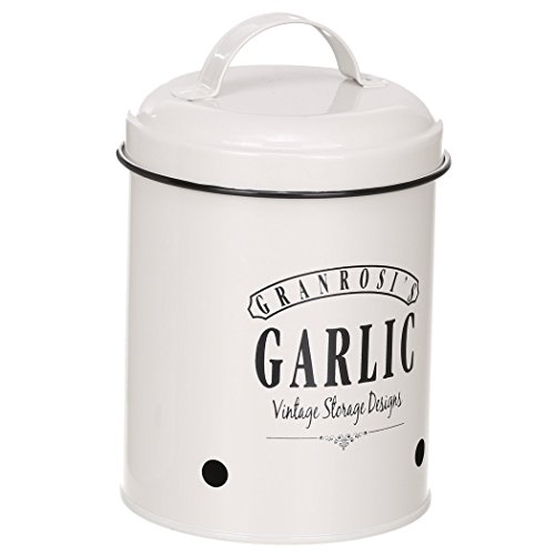 GranRosi Knoblauchtopf - geräumige Vorratsdose im 40er Jahre Vintage Design für eine stilvolle Knoblauch Aufbewahrung