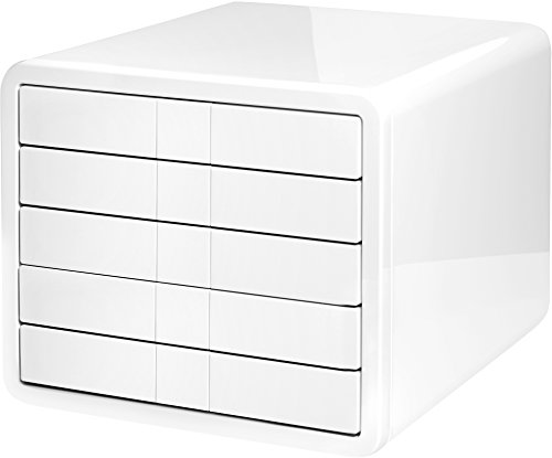 HAN 1551-12, Schubladenbox i-Box, Innovative und Designpreis ausgezeichnete Box in Premium Qualität. Mit 5 geschlossenen Schubladen, weiß