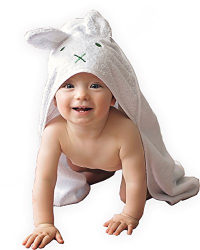 BabyCrate Kapuzenbadetuch mit Ohren 100% Bio-Baumwolle weich und dick