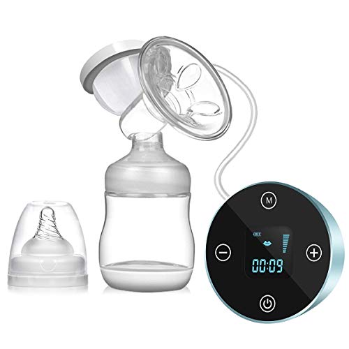 SUMGOTT Elektrische Milchpumpe, Wiederaufladbar tragbar Elektrische Brustpumpe mit LCD Smart Touchscreen