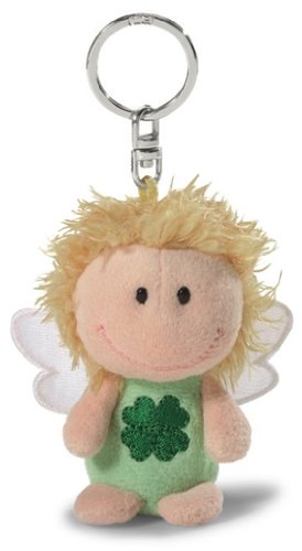 Nici 34553 - Schutzengel, Ich bring dir Glück, Schlüsselanhänger, 7 cm, grün