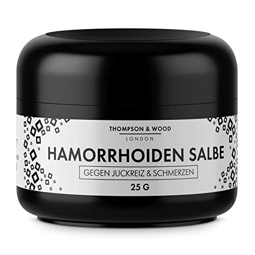 Hämorrhoiden Salbe | Heilsalbe | 25g | Behandlung von Schmerzen, Juckreiz, Blutungen im Analbereich | Hämorrhoiden Creme von Thompson&Wood