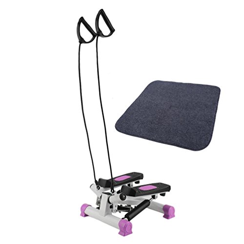 Homgrace Up-Down Stepper Heimtrainer Mini-Stepper Zuhause Fitness Aerobic Ausdauertraining Stepper mit LCD Trainingscomputer & Expander-Bänder & Matte