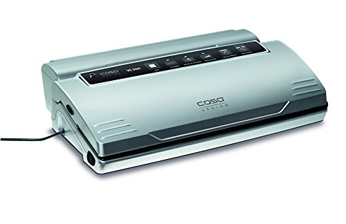 CASO VC300 Vakuumierer - Vakuumiergerät, Lebensmittel bleiben bis zu 8x länger frisch - natürliche Aufbewahrung ohne Konservierungsstoffe, doppelte 30cm lange Schweißnaht, regulierbare Vakuumstärke, inkl. Folienbox und Cutter, inkl. 2 Profi-Folienrollen & Schlauch für Vakuumbehälter