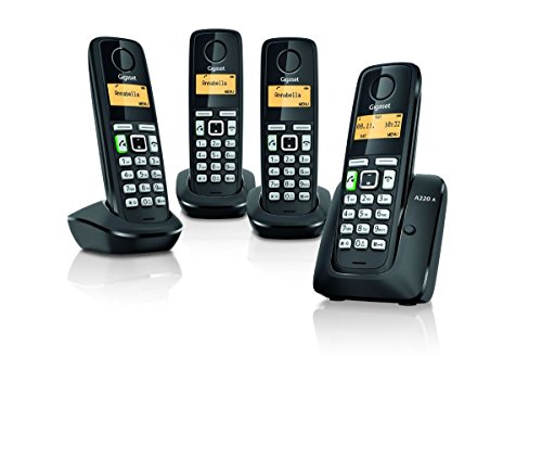 Gigaset A220A Quattro schwarz mit AB (Sondermodell)