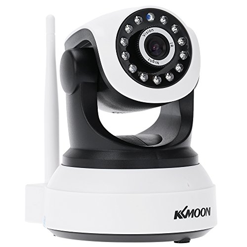 KKmoon IP Kamera HD 720P Wireless WiFi Pan Tilt Netzwerk Cloud Indoor Baby Monitor PTZ TF Karte Rekord 2-Wege Sprechen P2P APP IR-CUT Filter Infrarot Nachtsicht Motion Detection Alarm Browser