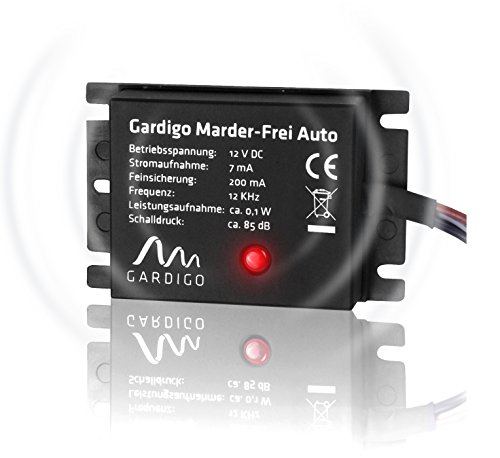 Gardigo Marder-Frei Auto, Marderschreck, Anschluss an 12V Autobatterie, schonender Marderschutz als KFZ - Zubehör