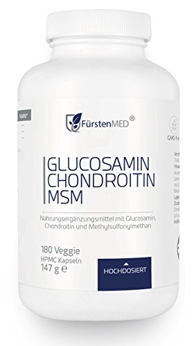 FürstenMED Glucosamin + Chondroitin + MSM Kapseln - Hochdosierte Gelenkkapseln ohne Zusatzstoffe aus Deutschland