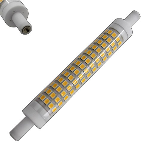 R7s LED 10 rund Watt warmweiß 118mm (sehr kleiner Durchmesser) Leuchtmittel Lampe Halogen j118 Fluter Brenner Scheinwerfer Flutlicht