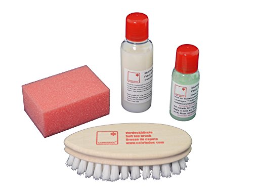 CABRIODOC Cabrio Verdeck Reiniger Imprägnierer Stoffverdeck Pflege Set für Alle Verdeckfarben