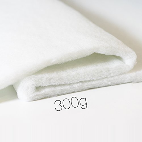 Volumenvlies 300g/m² Breite 160cm 1,6m Stärke ca. 27-32mm Polsterwatte Vlieswatte Vliesstoff Meterware