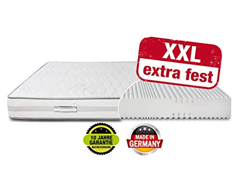BMM Komfort XXL 7-Zonen Matratze 120x200 cm in Härtegrad H4 (extra fest, bis 150kg), Höhe 23cm, Bezug SilverCare mit Klima-Border waschbar, SchulterPLUS Zone, ÖKO-TEX 100 - auch für Allergiker