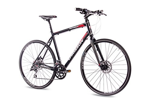 28' Zoll CROSSRAD FITNESSBIKE FAHRRAD CHRISSON ROADGUN 1.0 mit 16Gang SHIMANO ACERA CLARIS schwarz, Rahmengröße:60cm