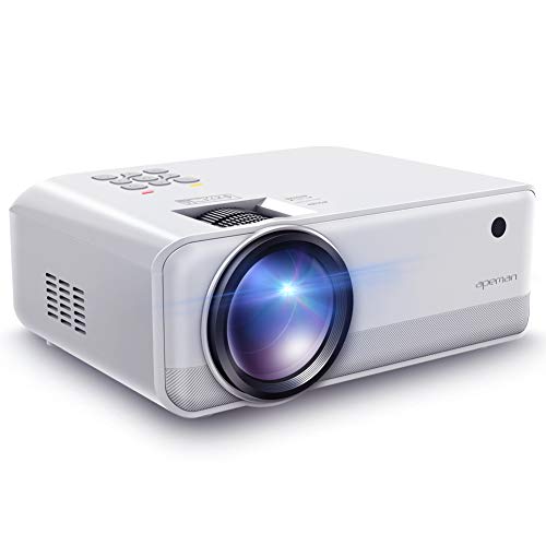 Beamer, Apeman Mini Beamer Tragbarer 1280 * 720 Pixels 4500 Lumen unterstützt Full HD unterstützt 1080P Multimedia LED 50000 Stunden für Heimkino Fußball Spiel Spaß am Erkunden (Mehrweg)