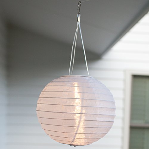 3er Set LED Solar Lampion Garten Deko weiß Lights4fun