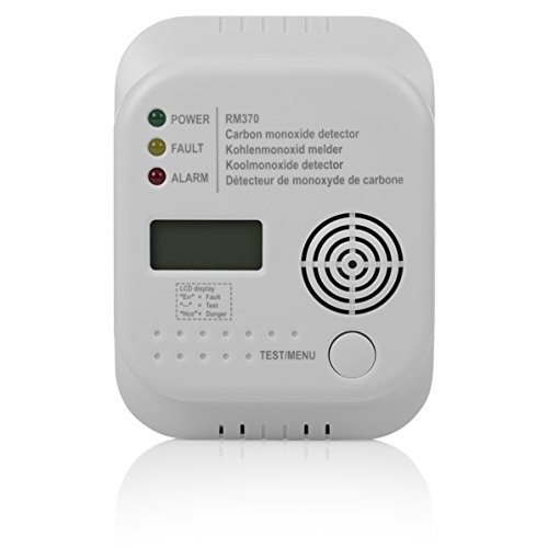 Smartwares Kohlenmonoxid Melder mit Display und Temperaturanzeige, Prüftaste, RM370