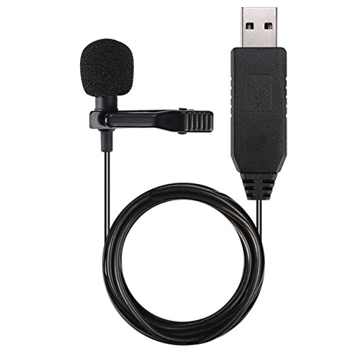 USB Mikrofon, Seacue Omnidirektionaler Kondensator Lavalier Clip On Mic für Computer, Laptop, Podcast, Interviews, Netzwerksingen, Skype, MSN, Audio Video Recording [Plug & Play]