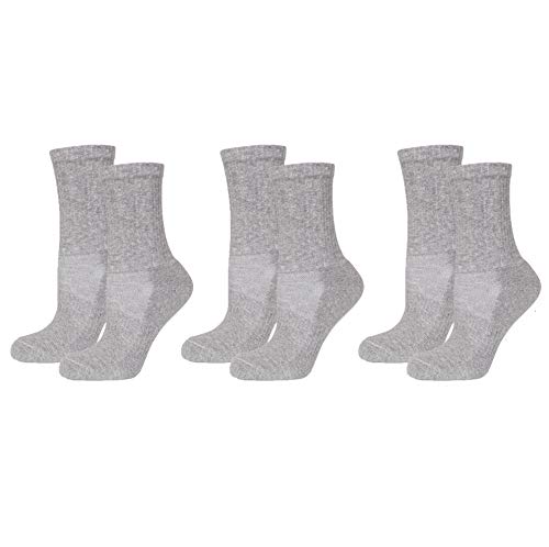 Safersox 3er Pack Mückenschutz-Socken Grau meliert, 39-42