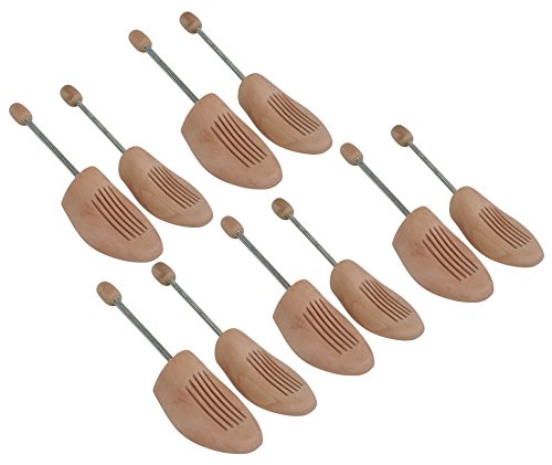 Delfa Holz Spiralfeder Schuhspanner (Set von 5 Paar)